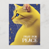 Mooie gele kat met blauwe ogen - oekraïne briefkaart (Voorkant)