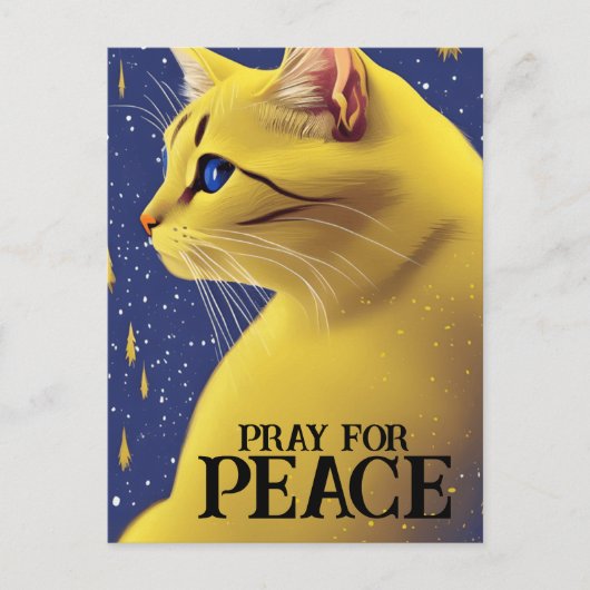 Mooie gele kat met blauwe ogen - oekraïne briefkaart (Voorkant)