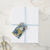 Mooie gele kat met blauwe ogen - oekraïne cadeaulabel (Met Touw)