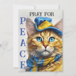 Mooie gele kat met blauwe ogen - oekraïne feestdagenkaart