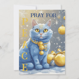 Mooie gele kat met blauwe ogen - oekraïne feestdagenkaart