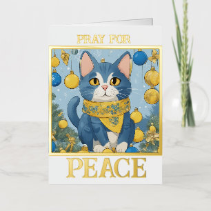 Mooie gele kat met blauwe ogen - oekraïne folie wenskaart