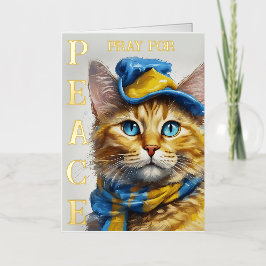 Mooie gele kat met blauwe ogen - oekraïne folie wenskaart