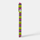 Mooie gele kleurrijke strepen iPhone 15 case (Linkerkant)