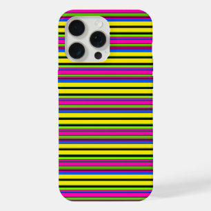 Mooie gele kleurrijke strepen iPhone 15 pro max case