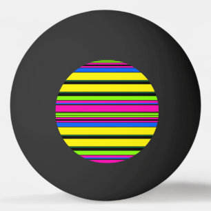 Mooie gele kleurrijke strepen pingpongbal