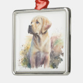 MOOIE GELE LABRADOR RETRIEVER HOND METALEN ORNAMENT (Links)