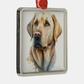 MOOIE GELE LABRADOR RETRIEVER HOND METALEN ORNAMENT (Rechts)