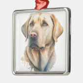 MOOIE GELE LABRADOR RETRIEVER HOND METALEN ORNAMENT (Links)