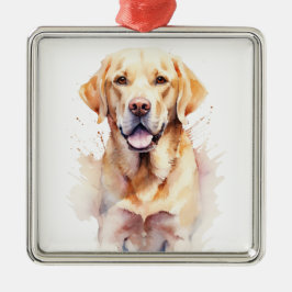MOOIE GELE LABRADOR RETRIEVER HOND METALEN ORNAMENT
