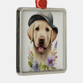 MOOIE GELE LABRADOR RETRIEVER HOND METALEN ORNAMENT (Rechts)