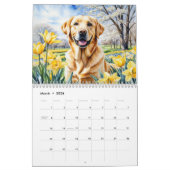 Mooie gele labradors Pet Dog Dierenvrienden Kalender (Mar 2026)