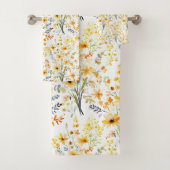 Mooie gele lente wilde bloemen bad handdoek (Insitu)