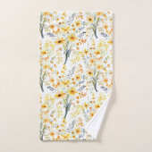Mooie gele lente wilde bloemen bad handdoek (Handdoek)