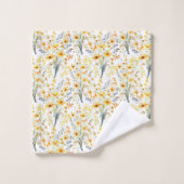 Mooie gele lente wilde bloemen bad handdoek (Wasdoekje)