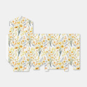 Mooie gele lente wilde bloemen bedankdoosjes (Uitgevouwen)