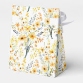 Mooie gele lente wilde bloemen bedankdoosjes (Achterkant)