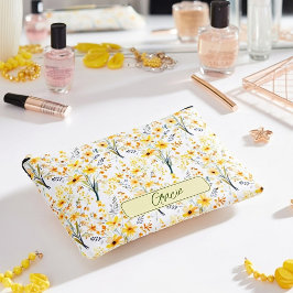 Mooie gele lente wilde bloemen gepersonaliseerd etui