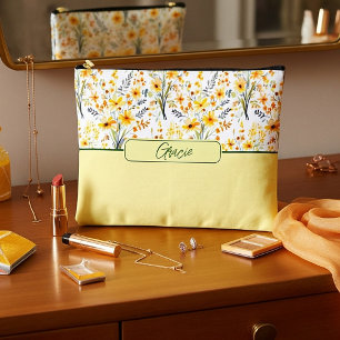 Mooie gele lente wilde bloemen gepersonaliseerd etui