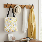 Mooie gele lente wilde bloemen gepersonaliseerd tote bag