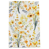 Mooie gele lente wilde bloemen medium cadeauzakje (Voorkant)