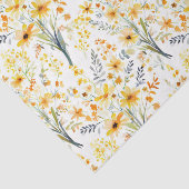 Mooie gele lente wilde bloemen tissuepapier (Detail)