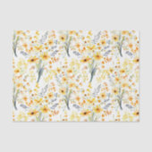 Mooie gele lente wilde bloemen tissuepapier (Voorkant)