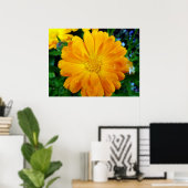 Mooie gele madeliefje poster (Thuiskantoor)