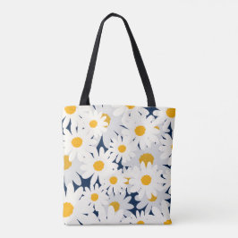 Mooie Gele Madeliefjes Bloemmotief Boodschappentas Tote Bag