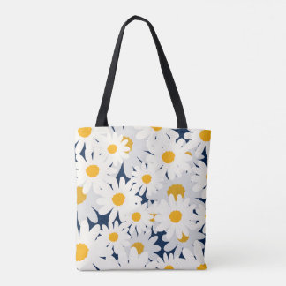Mooie Gele Madeliefjes Bloemmotief Boodschappentas Tote Bag