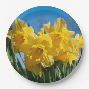 Mooie gele narcissen papieren bordje