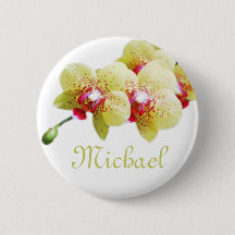 mooie gele orchidee bloemen persoonlijke naam knop
