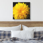 Mooie gele paardenbloem canvas afdruk (Insitu (Slaapkamer))