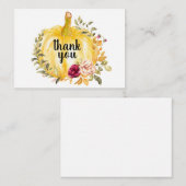Mooie gele pompoen Hartelijk dank Notitiekaartje (Voorkant / Achterkant)