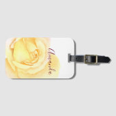 Mooie Gele Roos Bagagelabel (Voorkant (horizontaal))