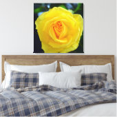 Mooie gele roos bloem fotografie. canvas afdruk (Insitu (Slaapkamer))
