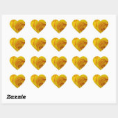 mooie gele roos bloem fotografie hart sticker (Vel)
