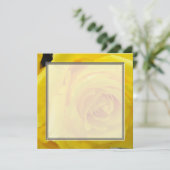 Mooie gele roos bloem lege huwelijks-, feest-, kaart (Staand voorkant)