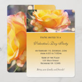 Mooie gele roos bloem Valentijnsdag feest Kaart (Voorkant / Achterkant)