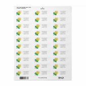 Mooie Gele Roos Etiket (Full Sheet)