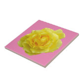 Mooie gele roos tegeltje (Zijkant)