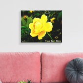Mooie gele Rose Canvas Afdruk (Insitu (Woonkamer))
