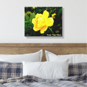 Mooie gele Rose Canvas Afdruk (Insitu (Slaapkamer))