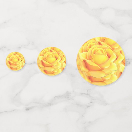 Mooie gele Rose Confetti (Voorkanten)