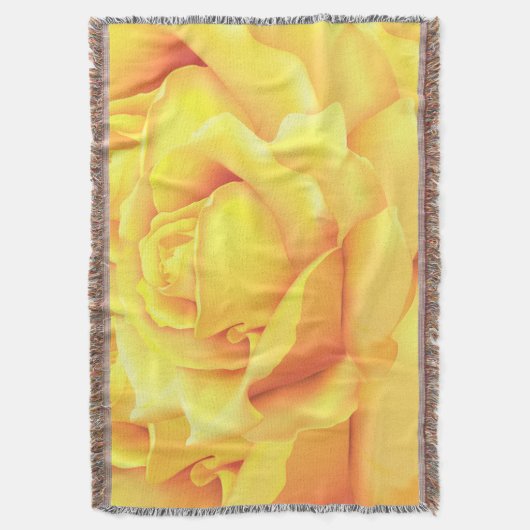 Mooie gele Rose Deken (Voorkant Verticaal)