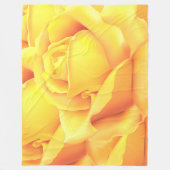 Mooie gele Rose Fleece Deken (Voorkant)