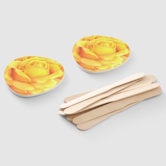 Mooie gele Rose Handwaaier (Niet-gemonteerd)