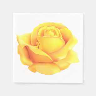Mooie gele Rose Servet