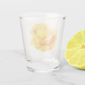 Mooie gele Rose Shot Glas (Achterkant)