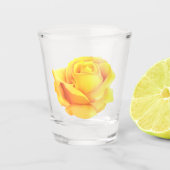 Mooie gele Rose Shot Glas (Voorkant)